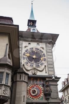 The eastern face of the Zytglogge clock tower, Bern, Switzerland