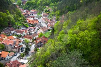 Karlstejn village, small market town in the Central Bohemian Region of the Czech Republic
