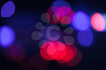 Colorful blurred lights, bokeh optical effect. Abstract background photo
