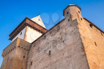 Herman castle closeup facade fragment. Narva. Estonia