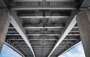 Bottom elements of modern metal bridge