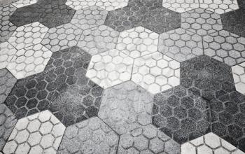 Gray honeycomb cobblestone pattern, background texture