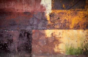 Rusted colorful metal wall detailed grunge photo texture