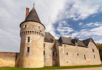 Chateau de Fougeres-sur-Bievre, medieval french castle in Loire Valley. It was built in 15 century