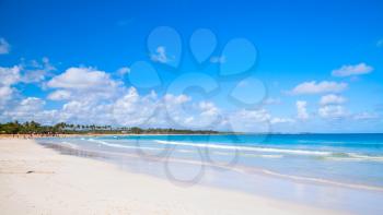 Macao Beach, touristic resort of Dominican Republic, Hispaniola Island. Coastal tropical landscape