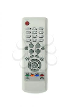 Grey remote control for TV set