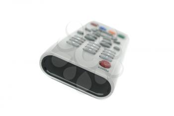 Grey remote control for tv set