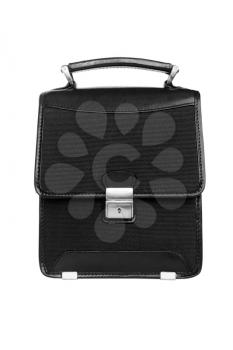 Black briefcase isolated on white