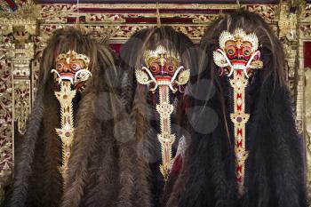 Barong costumes for the most interesting balinese show - Barong dance