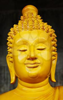 Close up Buddha face, Phuket, Thailand