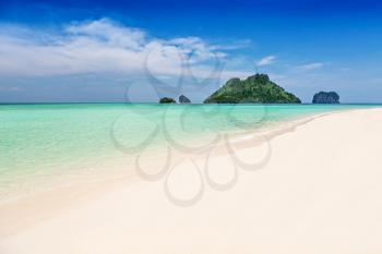 Beach and few islands in Andaman sea, Thailand