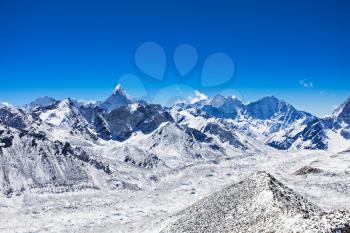 Mountains in Everest region, Himalaya, east Nepal