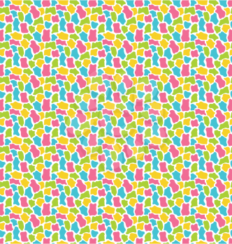 Bright fun abstract seamless pattern with uneven spots