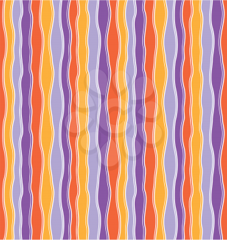 Bright fun abstract seamless vertical wave pattern