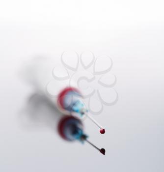 Precision syringe with blood drop