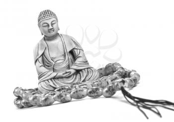Netsuke of Buddha with rosary