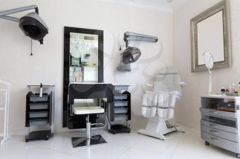 Modern hairdresser's room interior with equipment