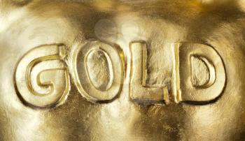 Big bullion of gold. Background or texture