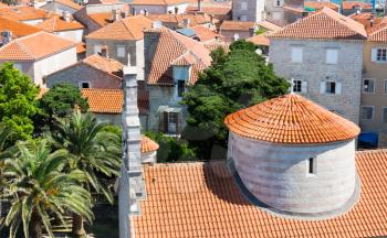 Tile roofs of old European town