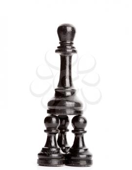 Chess figures isolated on white background