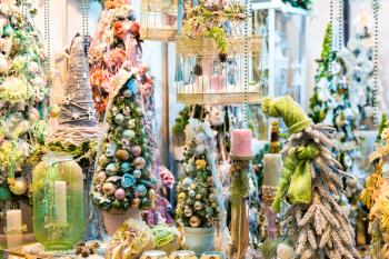 Merry Christmas ornament, xmas tree decorative design, new year. Winter holiday celebration