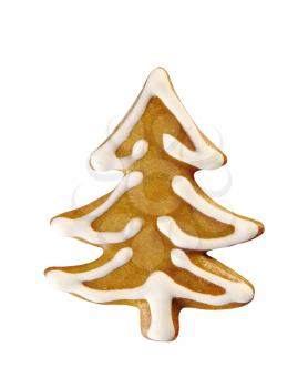 Gingerbread tree decorated with sugar icing