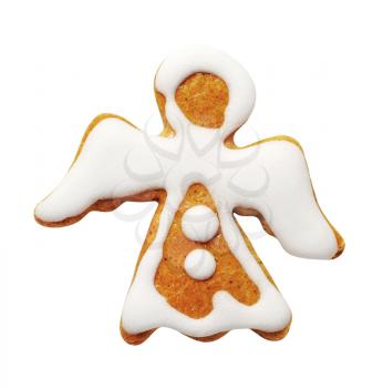 Gingerbread cookie in the shape of an angel
