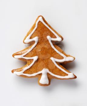 Gingerbread cookie in the shape of a tree                           