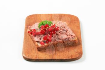 Slice of bread and liver pate