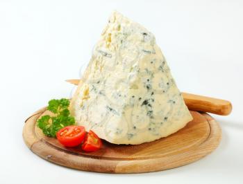 Blue cheese on a cutting board