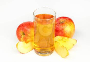 Glass of apple juice - studio shot