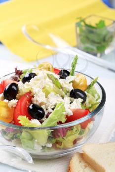 Bowl of fresh Greek salad - still life
