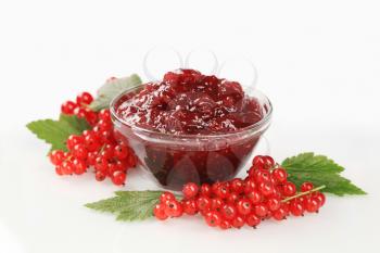 Bowl of red currant jam 