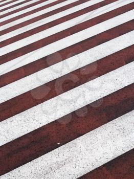 Red and white zebra crossing background