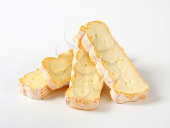 Slices of Alsatian Munster cheese