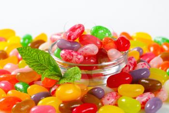 Assorted fruit flavored jelly beans