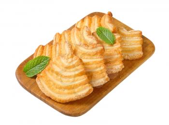 Italian puff pastry cookies coated with sugar