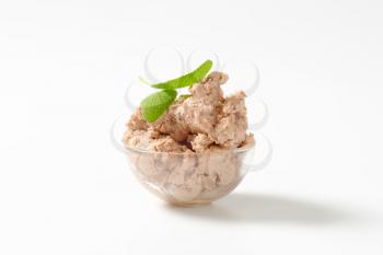 Bowl of chicken liver pate