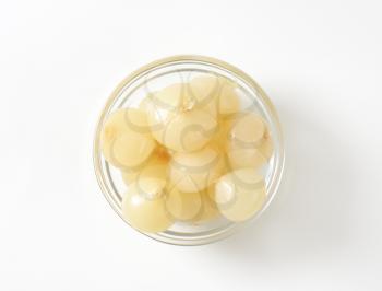 Bowl of small pickled onions