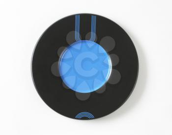 Modern style black and blue saucer