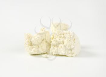 pieces of fresh curd cheese