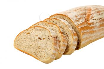 Loaf of continental bread, three slices cut off