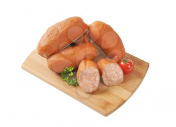 short sausages suitable for grilling over a fire