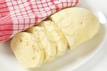 Side dish - Raised white bread dumplings on plate