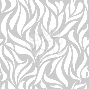 Seamless pattern with white tracery on a gray background
