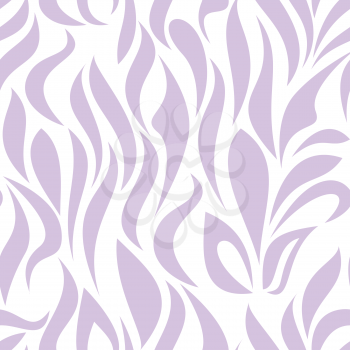 Seamless pattern with lilac tracery on a white background