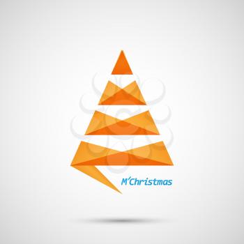 Christmas tree icon on a simple background.
