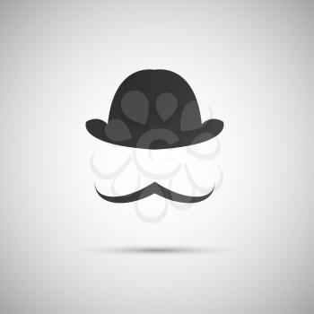 vector black hat on a white background.