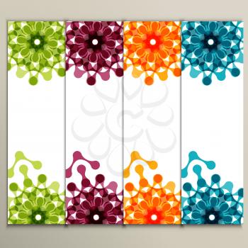 Vector abstract color pattern on banner background.