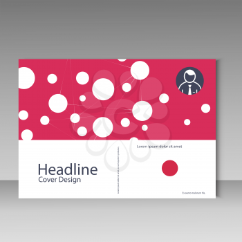 Brochure cover template with abstract connect pattern